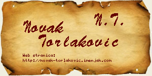 Novak Torlaković vizit kartica